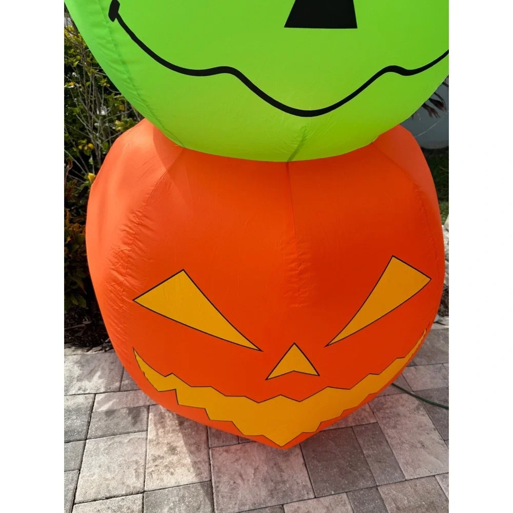 10' GIANT  Totem BLACK CAT, MONSTER, JACK‎ O LANTERN Halloween Inflatable
